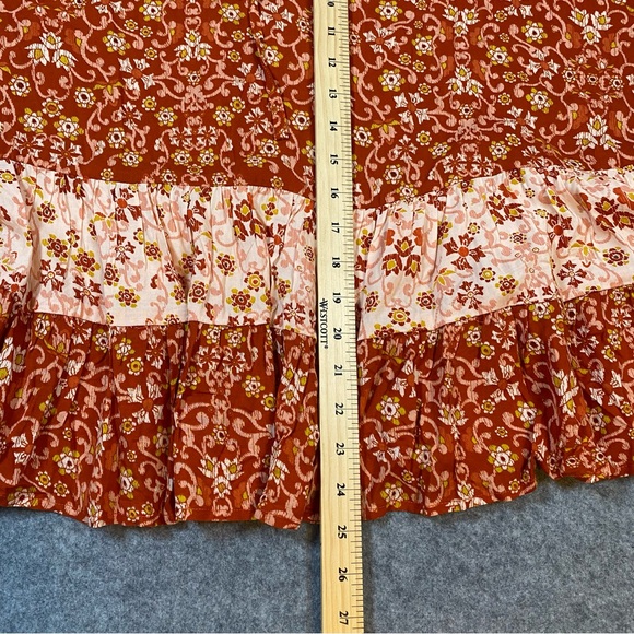 Cato Tiered Floral Print Bohemian Blouse Bell Sleeves Size 22/24 NWT - Picture 8 of 12